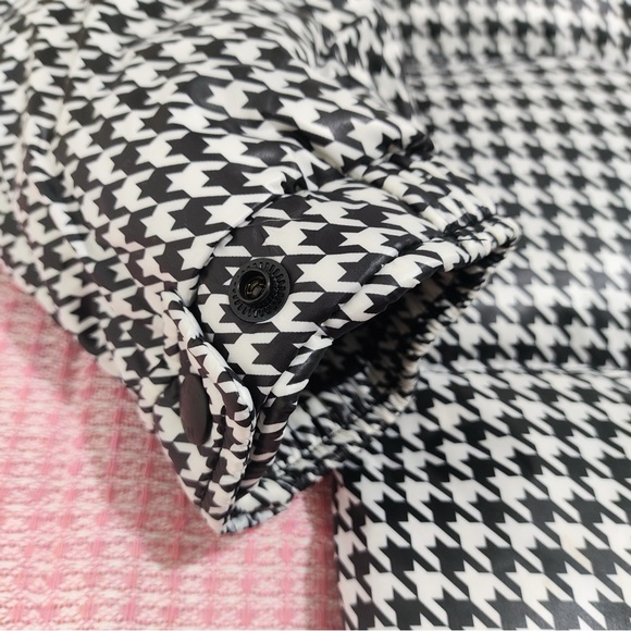 Moncler Black-and-White Houndstooth Hooded Puffer - Picture 3 of 7